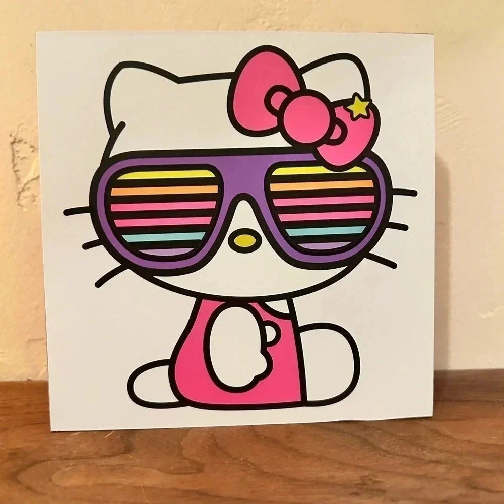 White Hello Kitty wooden wall hanging. 5x5". Adorable image of Hello Kitty! NEW!